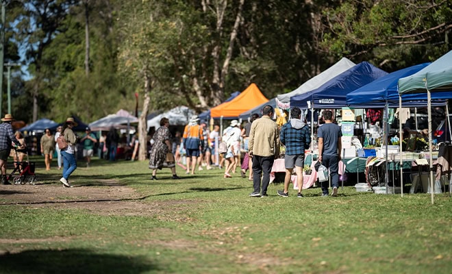 Community Outdoor Market Vendor Tents Event