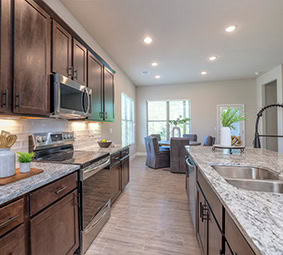 Modern Kitchen With Granite Countertops