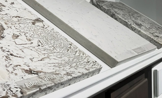 Countertop Material Samples Quartz Granite Options2