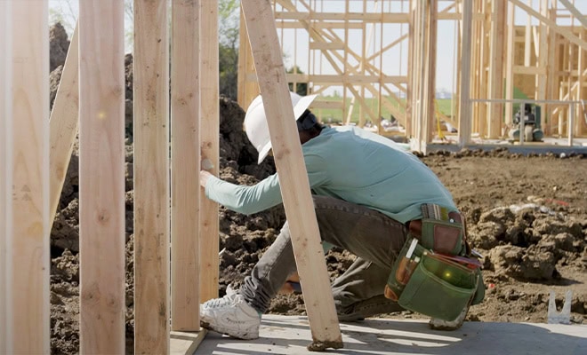 Framing A House Foundation Construction