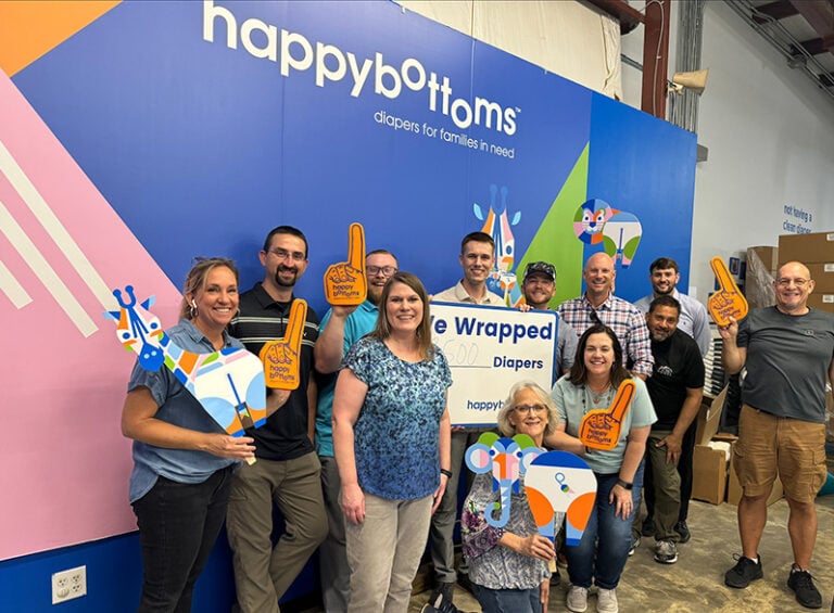 Volunteers Wrapping Diapers Happybottoms Event
